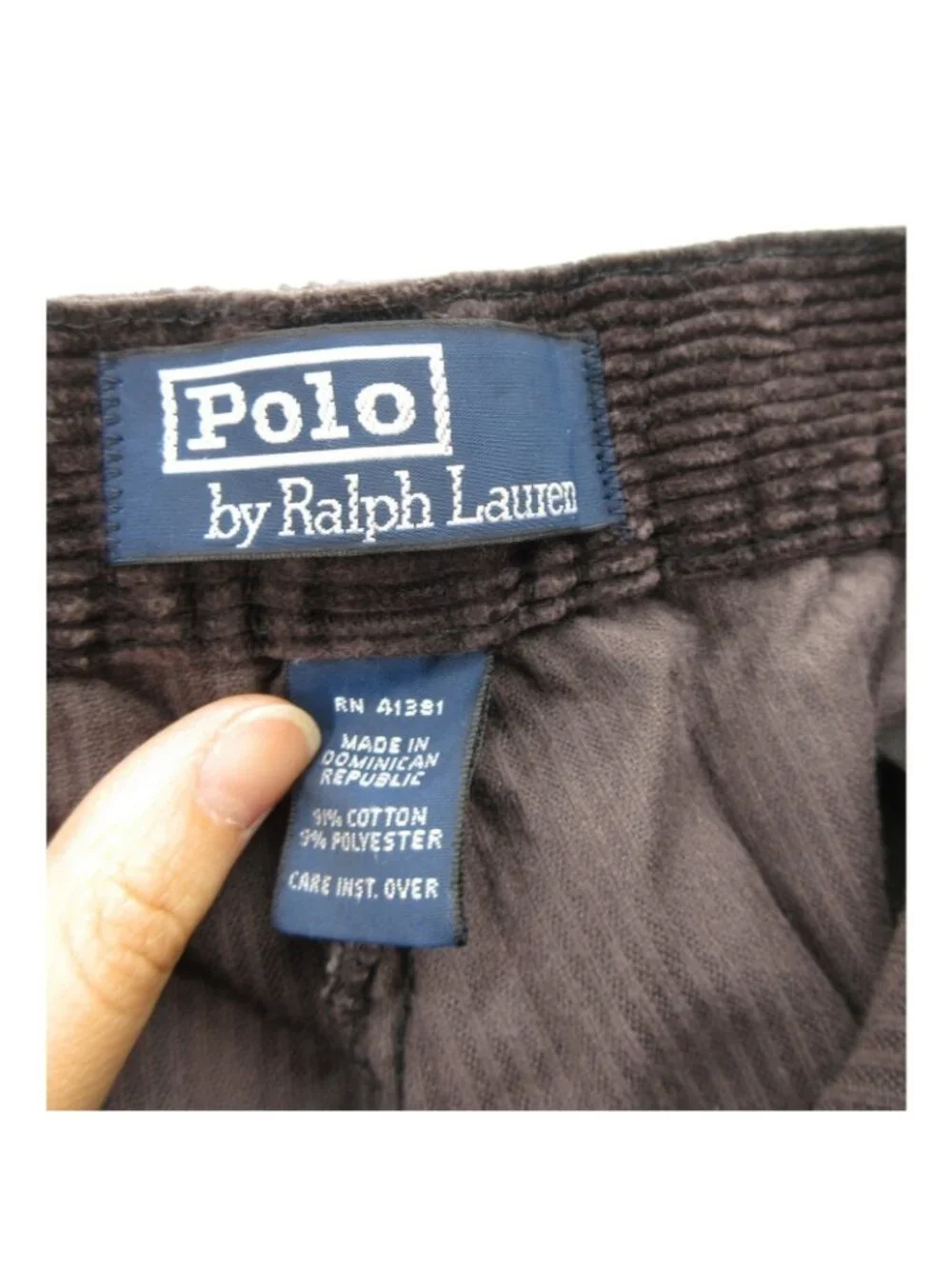 VTG Polo Ralph Lauren Pants 40X32 Andrew Corduroy Pleated Classic Fit